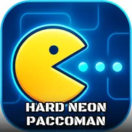 Hard Neon Paccoman - Maze Chase game
