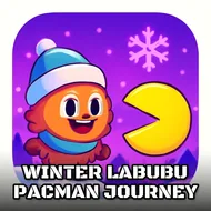 Winter Labubu Pacman Journey - Ghost Hunter game